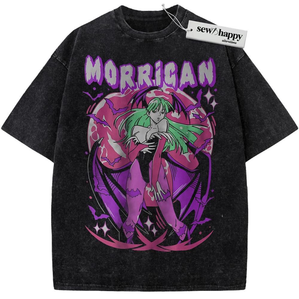 Wash Tee Morrigan Aensland Shirt, Darkstalkers Shirt, Game Shirt, Vintage T-Shirt