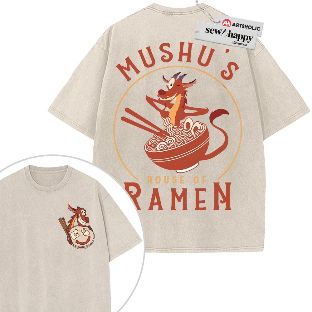 Wash Tee Mushu Shirt, Mulan Shirt, Animated Shirt, Vintage T-Shirt 2-Sided