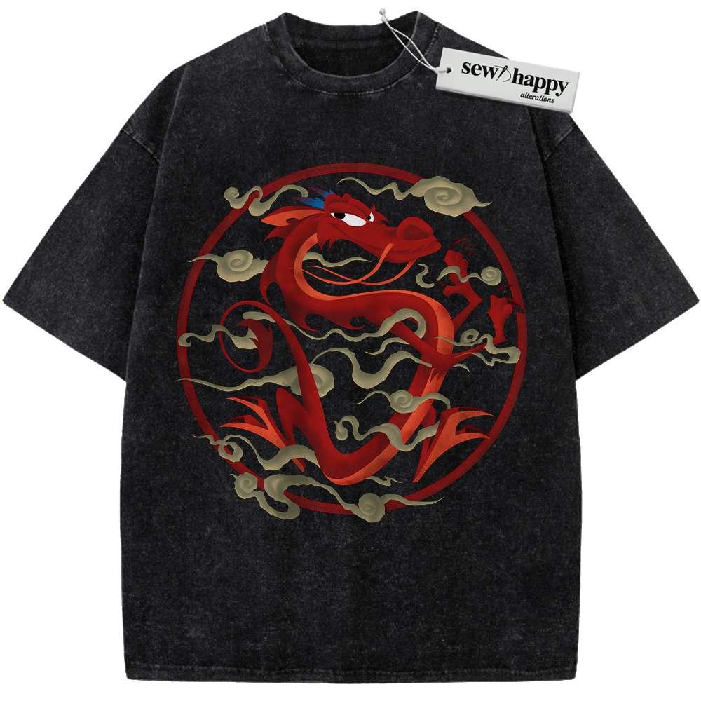 Wash Tee Mushu Shirt, Mulan Shirt, Animated Shirt, Vintage T-Shirt