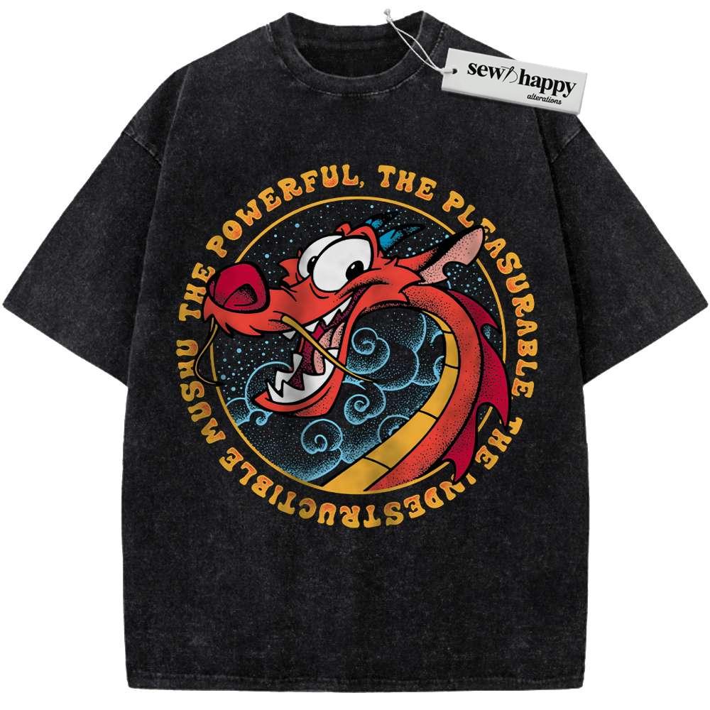 Wash Tee Mushu Shirt, Mulan Shirt, Disney Shirt, Animated Shirt, Vintage T-Shirt