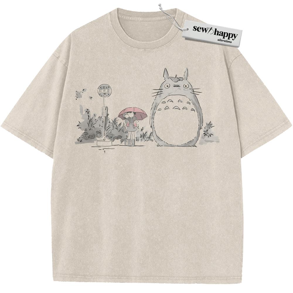 Wash Tee My Neighbor Totoro Shirt, Studio Ghibli Shirt, Anime Shirt, Vintage T-Shirt Wash Tee My Neighbor Totoro Shirt, Studio Ghibli Shirt, Anime Shirt, Vintage T-Shirt - Image 1