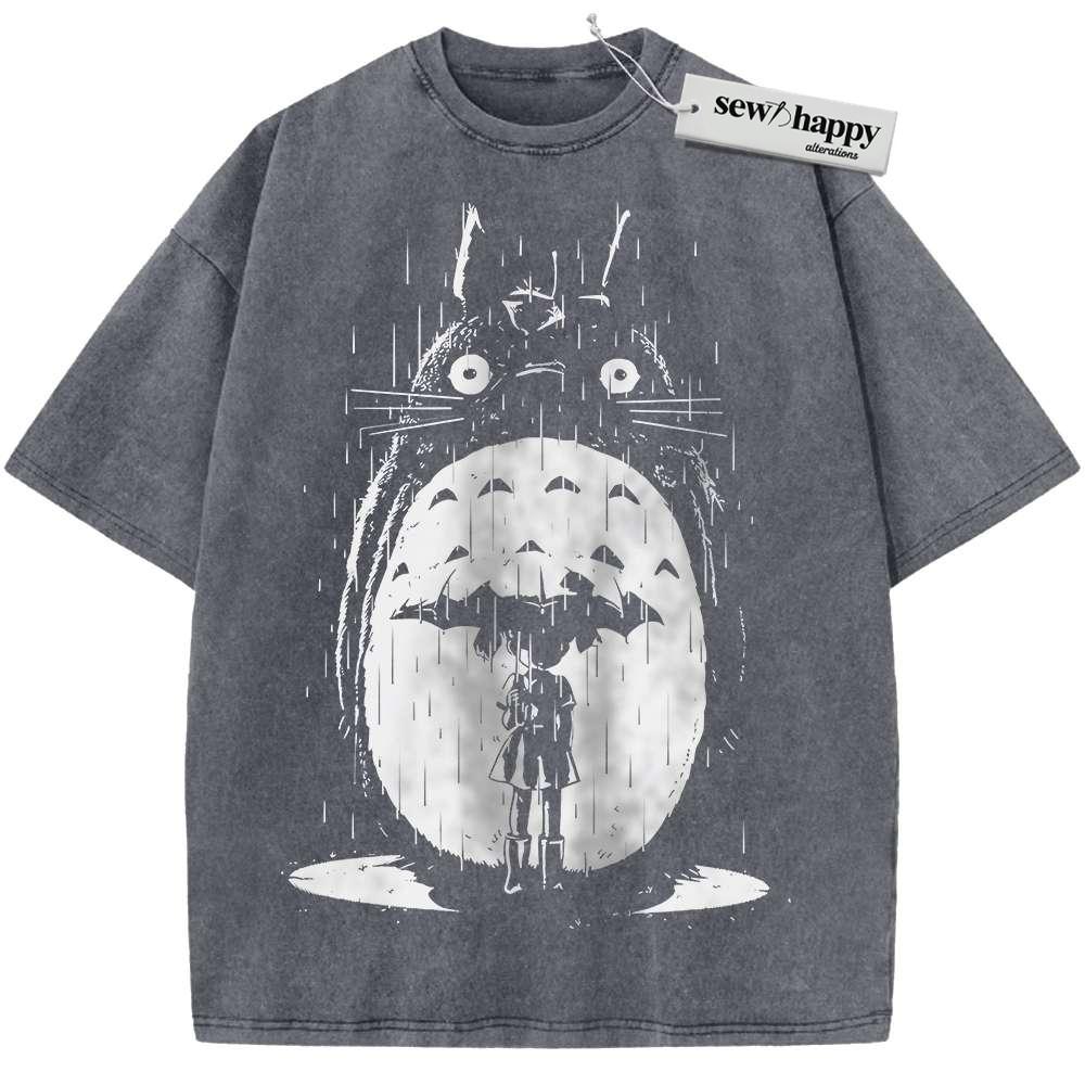 Wash Tee My Neighbor Totoro Shirt, Studio Ghibli Shirt, Anime Shirt, Vintage Tee Wash Tee My Neighbor Totoro Shirt, Studio Ghibli Shirt, Anime Shirt, Vintage Tee - Image 1