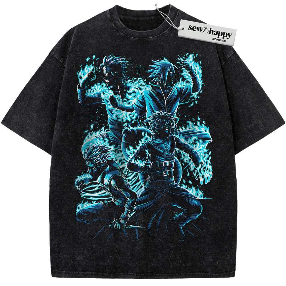 Wash Tee Naruto Shirt, Anime Shirt, Vintage T-Shirt