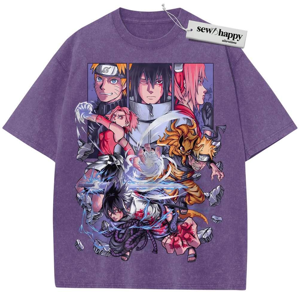 Wash Tee Naruto Shirt, Anime Shirt, Vintage T-Shirt