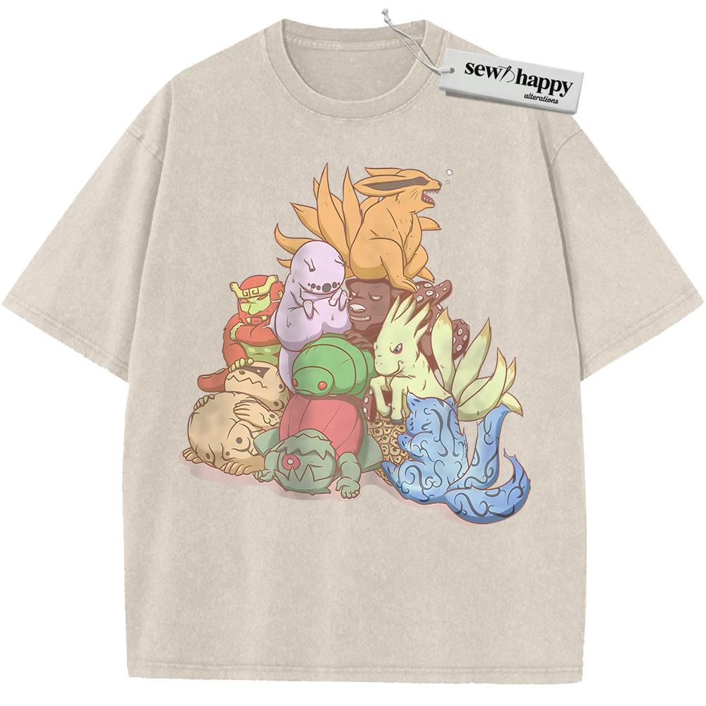 Wash Tee Naruto Shirt, Anime Shirt, Vintage Tee