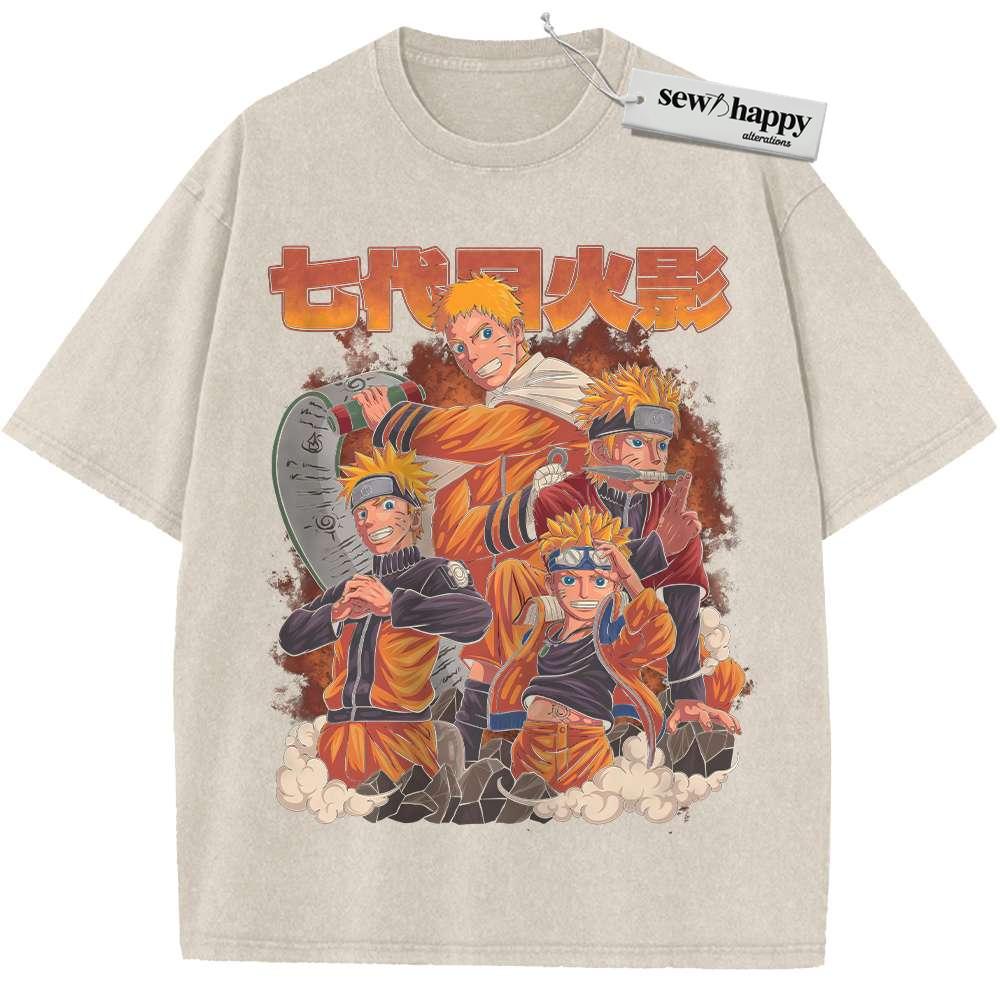 Wash Tee Naruto Uzumaki Shirt, Anime Shirt, Vintage T-Shirt Wash Tee Naruto Uzumaki Shirt, Anime Shirt, Vintage T-Shirt - Image 1