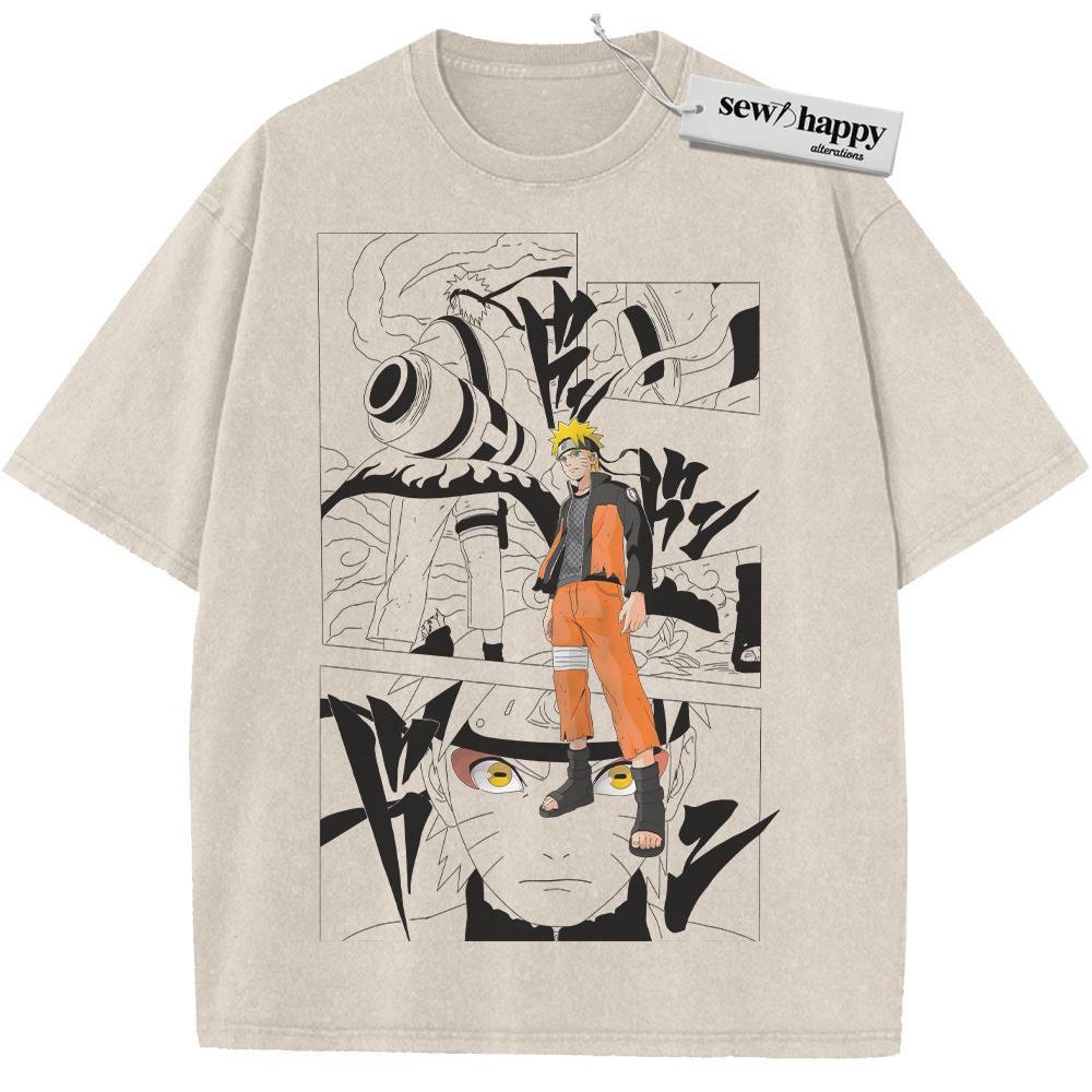 Wash Tee Naruto Uzumaki Shirt, Naruto: Shippuden Shirt, Anime Shirt, Vintage T-Shirt