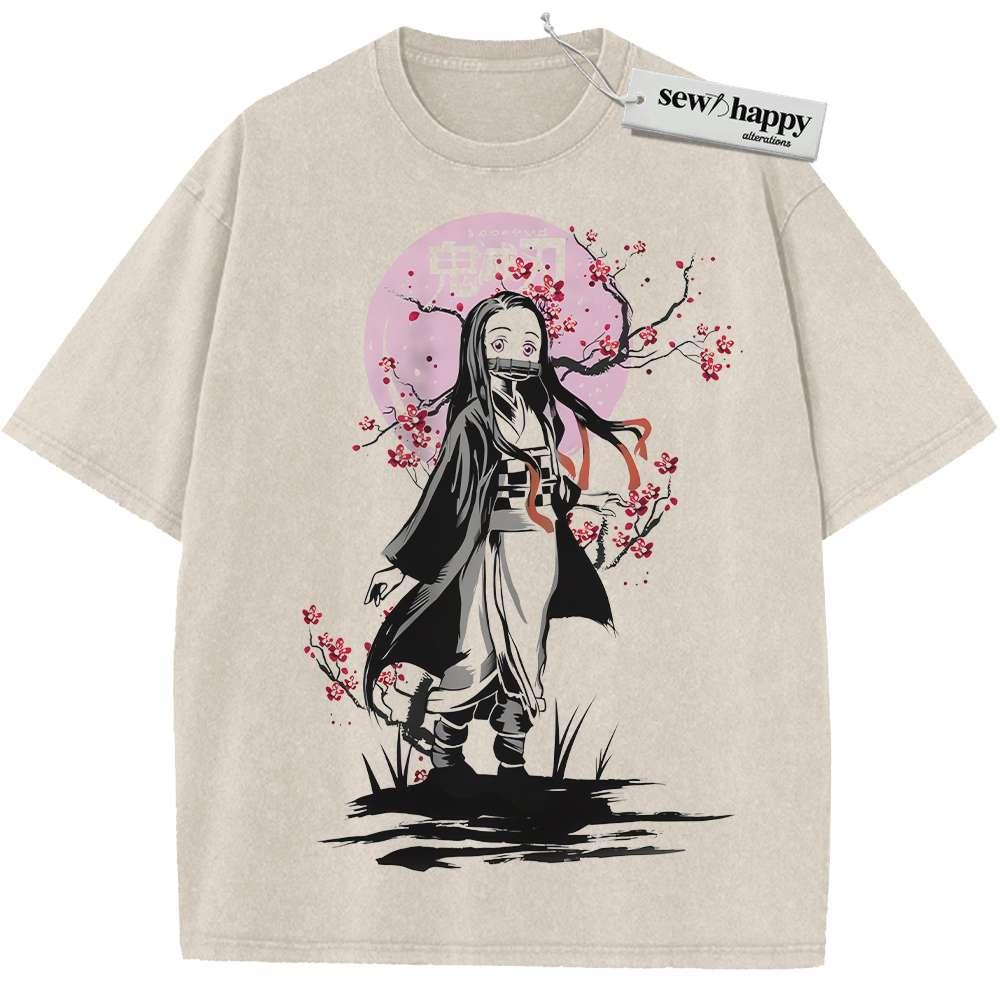 Wash Tee Nezuko Kamado Shirt, Demon Slayer Shirt, Anime Shirt, Vintage T-Shirt