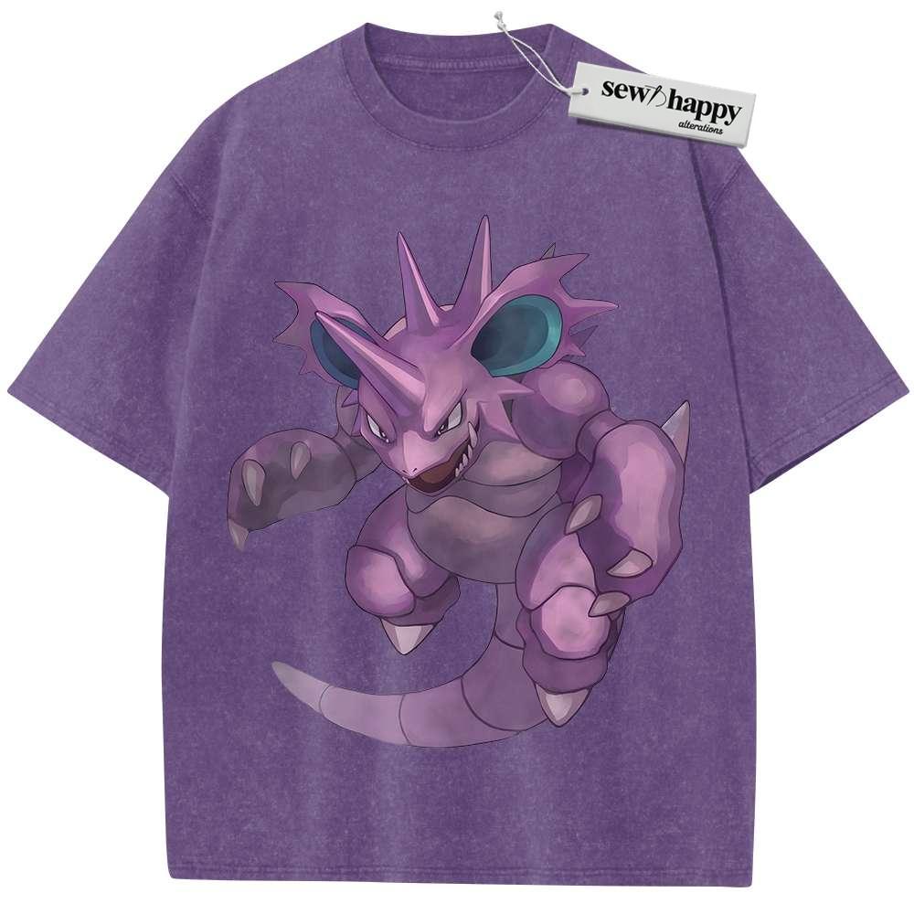 Wash Tee Nidoking Shirt, Pokemon shirt, Anime Vintage T-Shirt