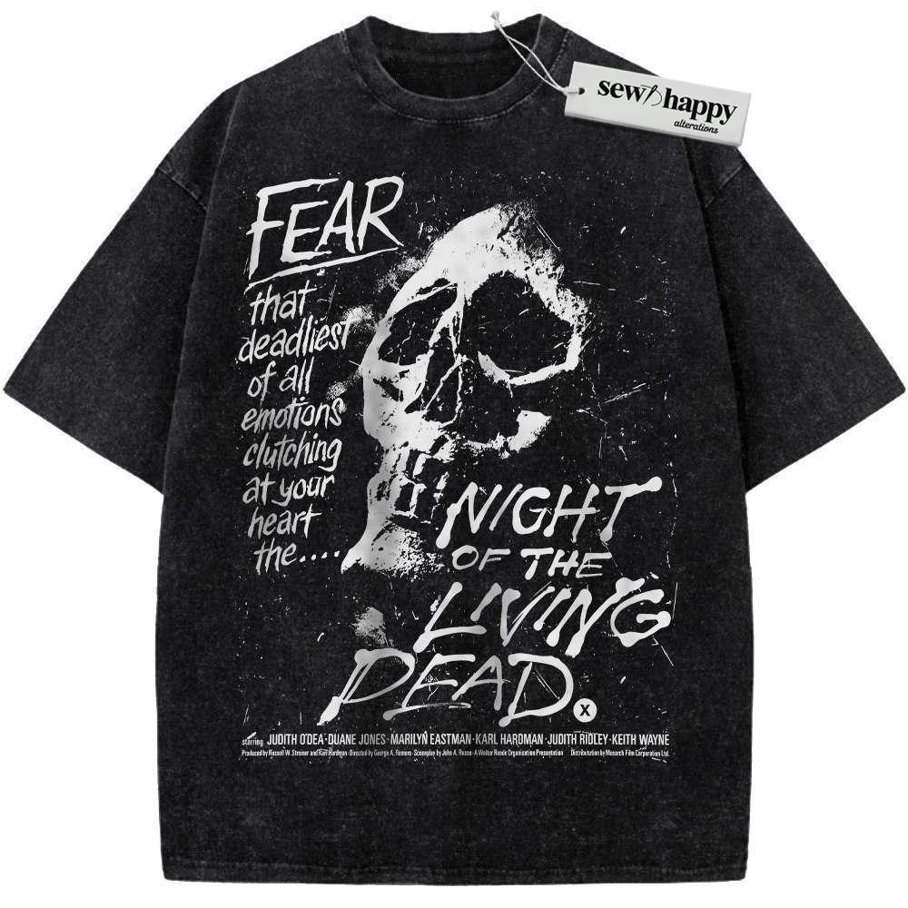 Wash Tee Night of the Living Dead Shirt, Halloween Shirt, Horror Shirt, Vintage T-Shirt