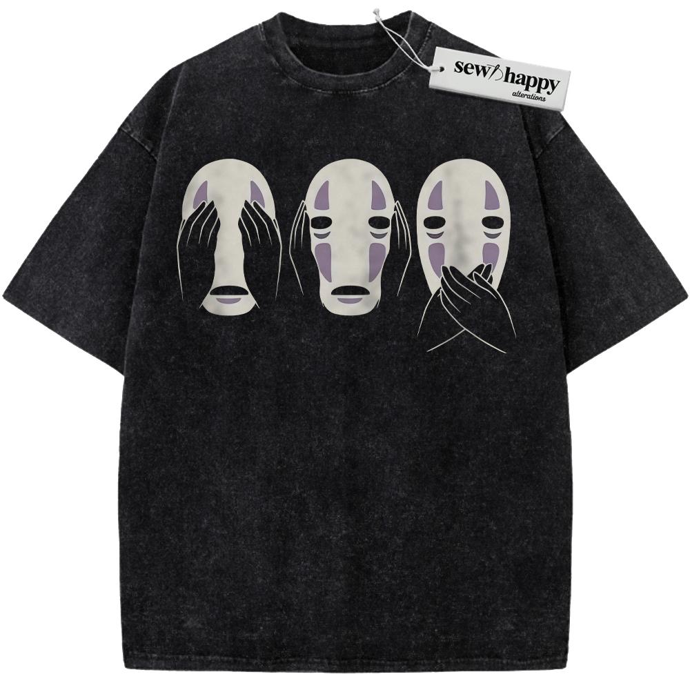 Wash Tee No Face Shirt, Spirited Away Shirt, Studio Ghibli Shirt, Anime Shirt, Vintage T-Shirt