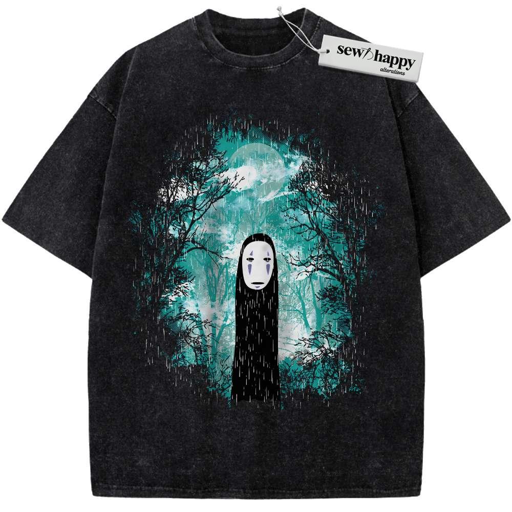 Wash Tee No Face Shirt, Spirited Away Shirt, Studio Ghibli Shirt, Anime Shirt, Vintage Tee