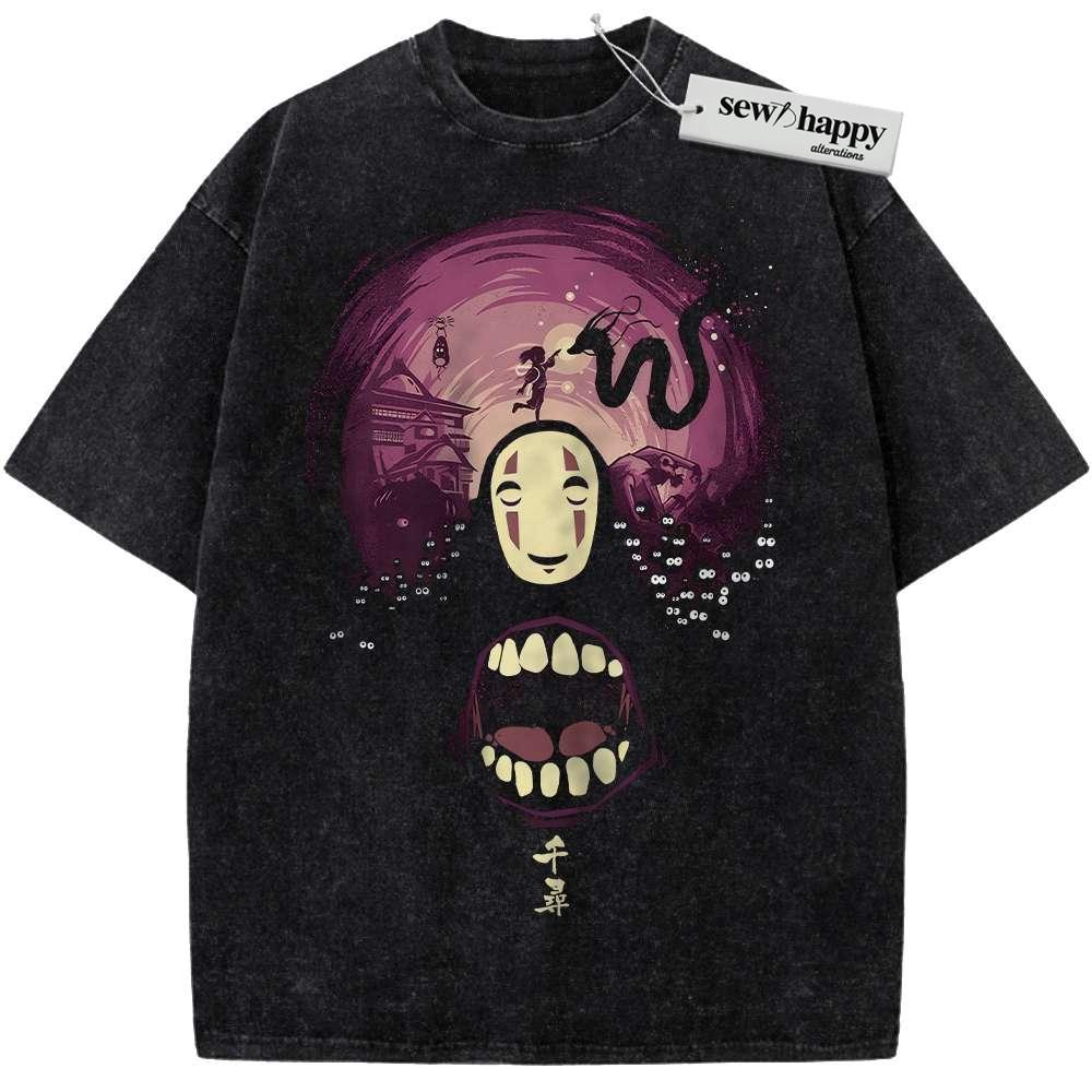Wash Tee No Face - Spirited Away Shirt, Studio Ghibli Shirt, Anime Shirt, Vintage T-Shirt