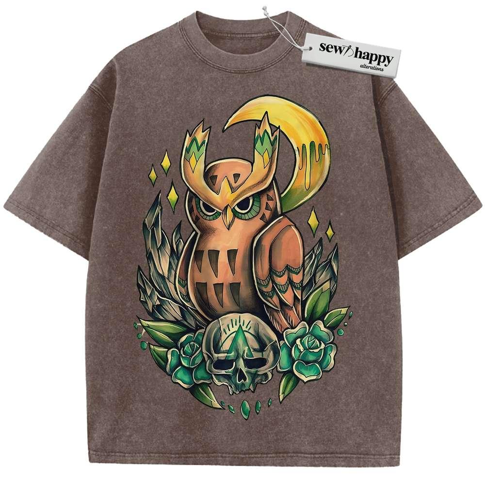 Wash Tee Noctowl Shirt, Pokemon shirt, Anime Shirt, Vintage Tee