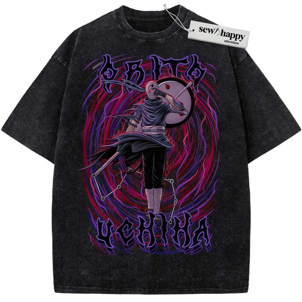 Wash Tee Obito Uchiha Shirt, Naruto Shirt, Anime Shirt, Vintage T-Shirt