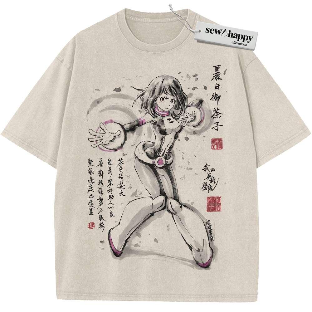 Wash Tee Ochaco Uraraka Shirt, Anime Shirt, Vintage T-Shirt
