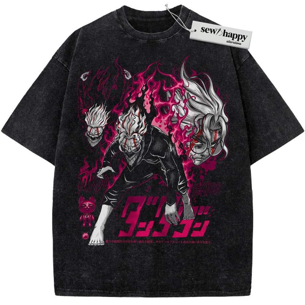 Wash Tee Okarun Shirt, Dandadan Shirt, Anime Shirt, Vintage T-Shirt Wash Tee Okarun Shirt, Dandadan Shirt, Anime Shirt, Vintage T-Shirt - Image 1