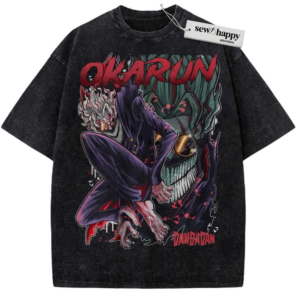Wash Tee Okarun Shirt, Ken Takakura Shirt, Dandadan Shirt, Anime Shirt, Vintage Tee