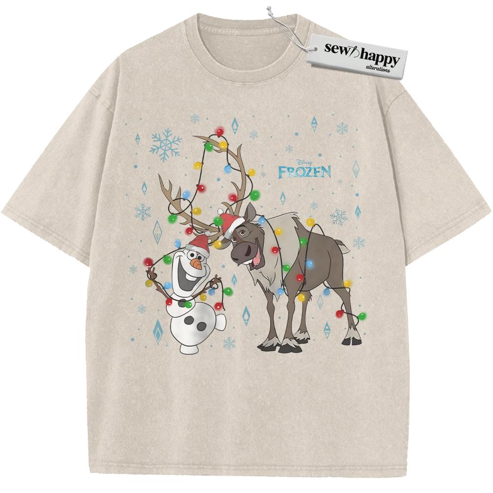 Wash Tee Olaf Shirt, Sven Shirt, Frozen Shirt, Animated Shirt, Vintage Tee