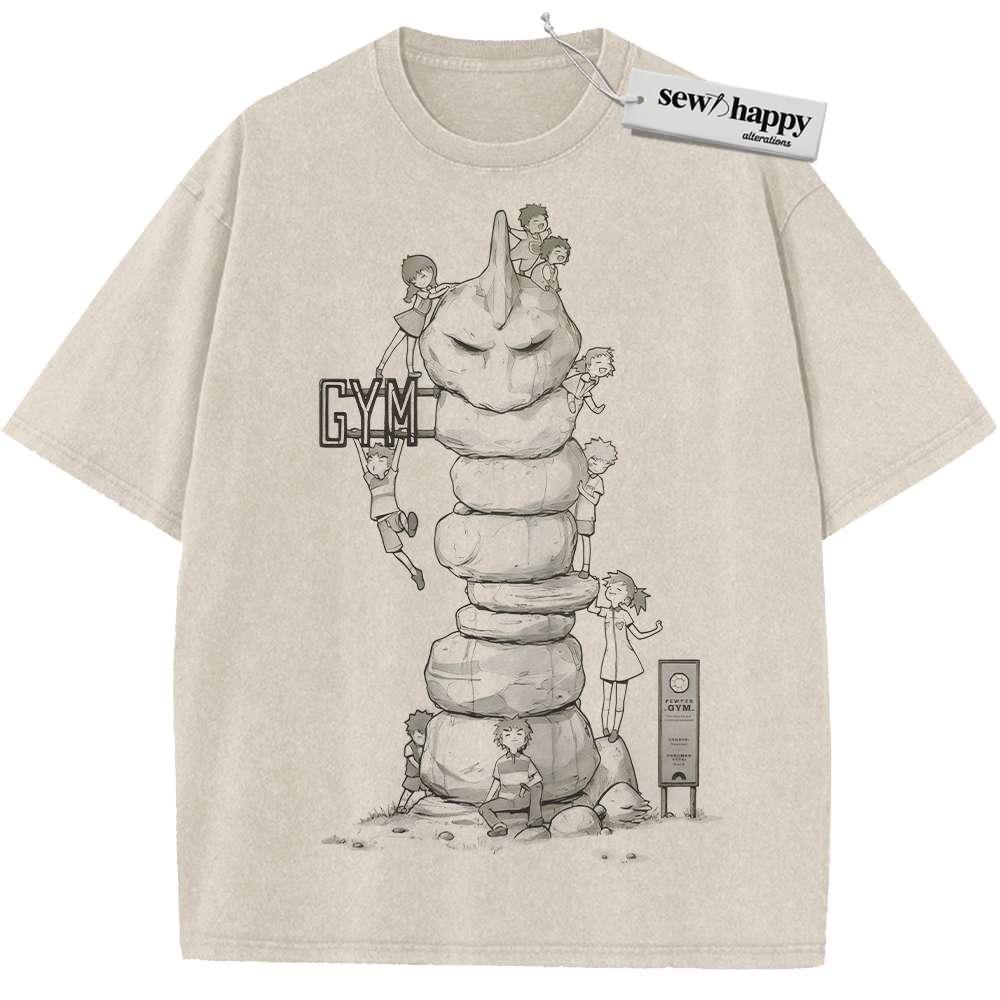 Wash Tee Onix Shirt, Pokemon shirt, Anime Shirt, Vintage T-Shirt