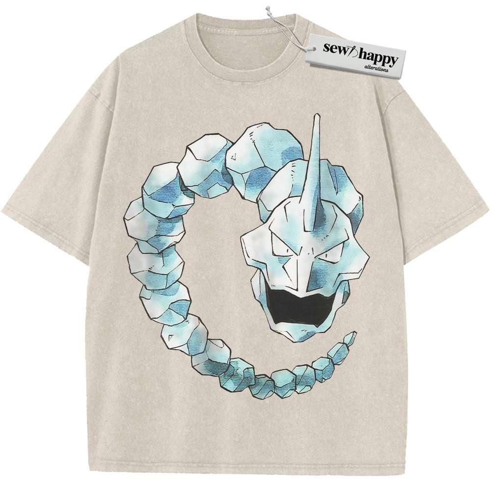 Wash Tee Onix Shirt, Pokemon shirt, Anime Shirt, Vintage Tee