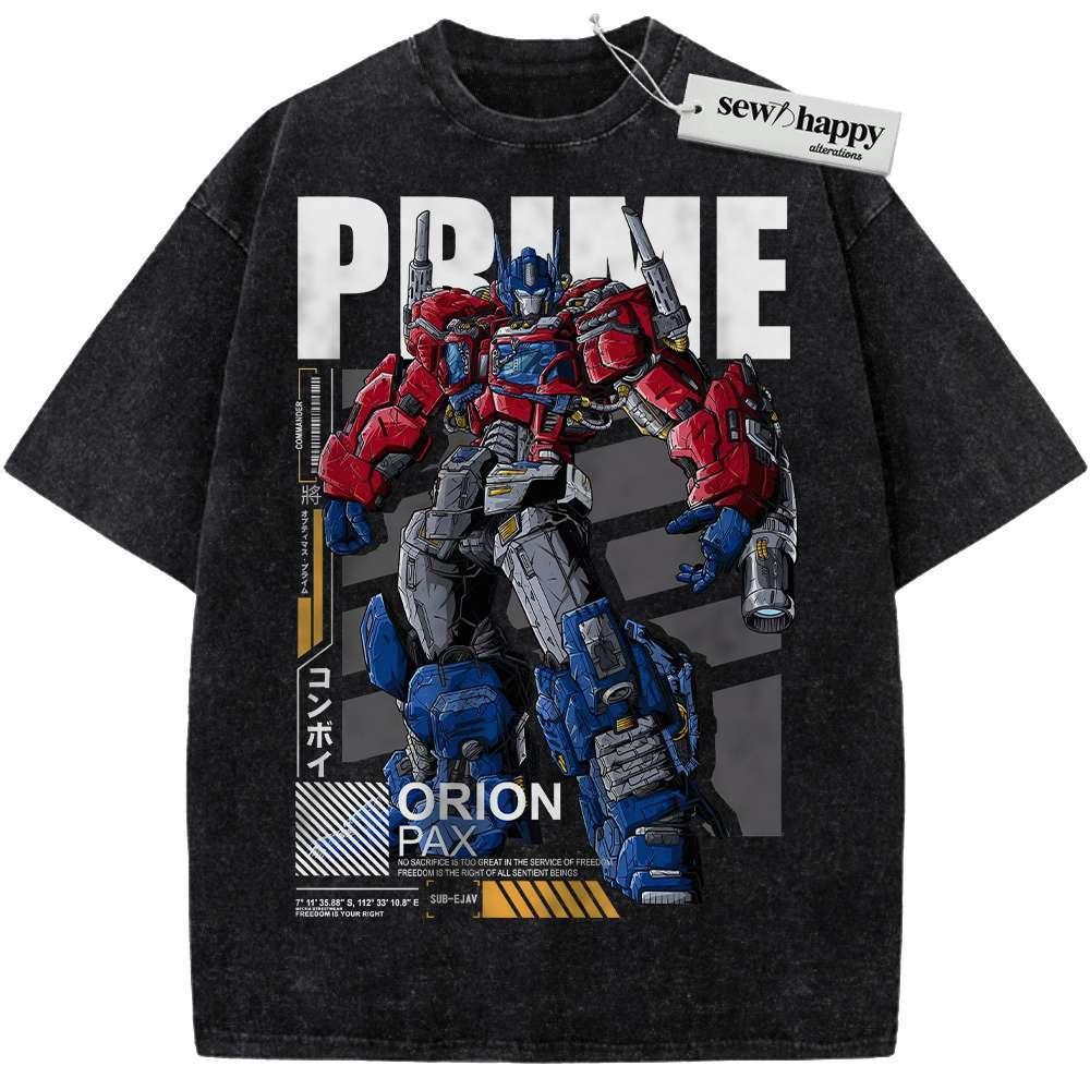 Wash Tee Optimus Prime Shirt, Transformers Shirt, Movie Vintage T-Shirt