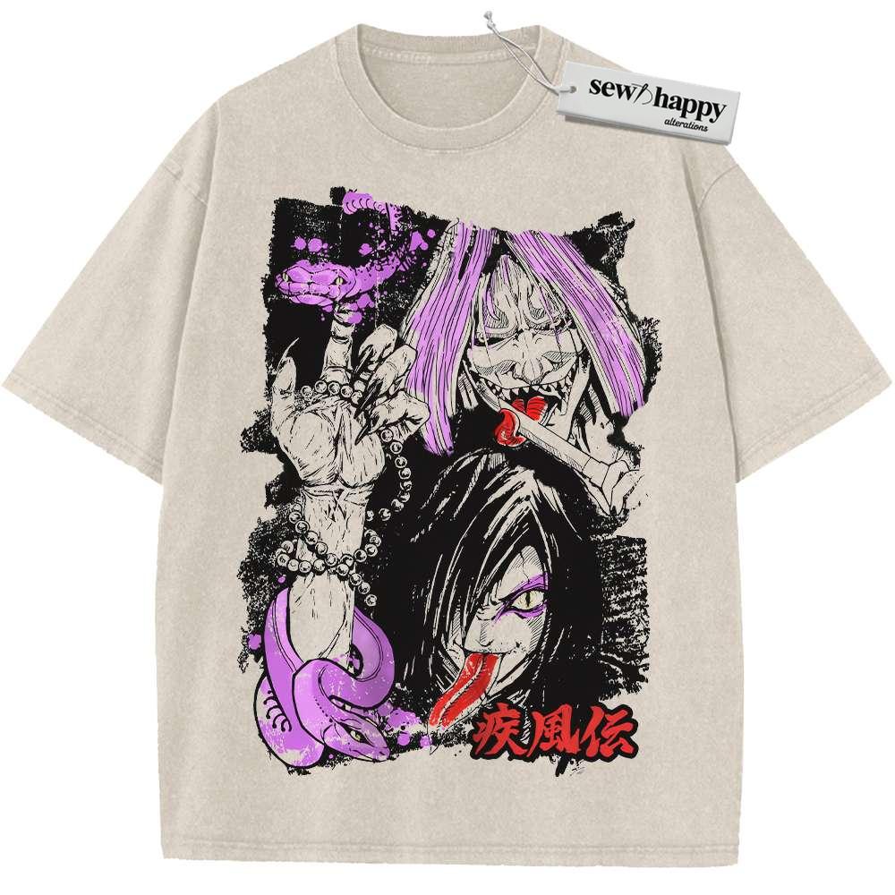 Wash Tee Orochimaru Shirt, Naruto Shirt, Anime Shirt, Vintage T-Shirt