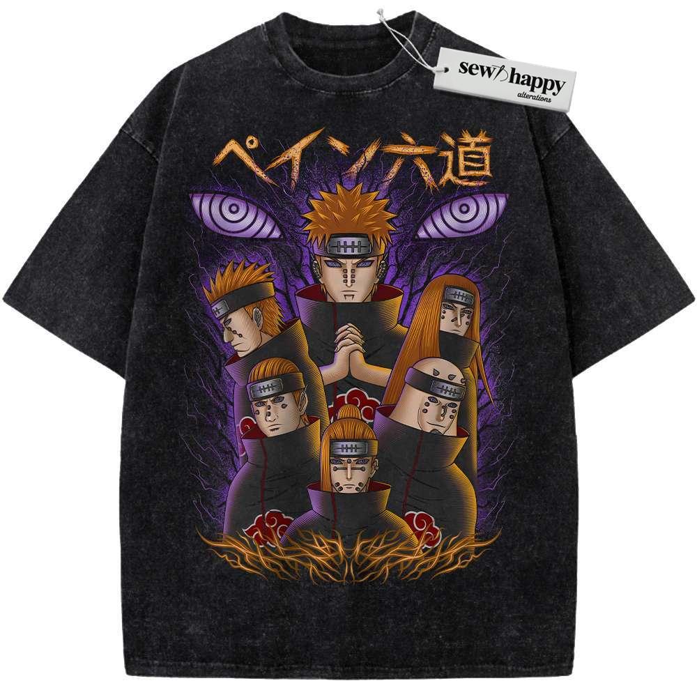 Wash Tee Pain - Nagato Uzumaki Shirt, Naruto Shirt, Anime Shirt, Vintage Tee