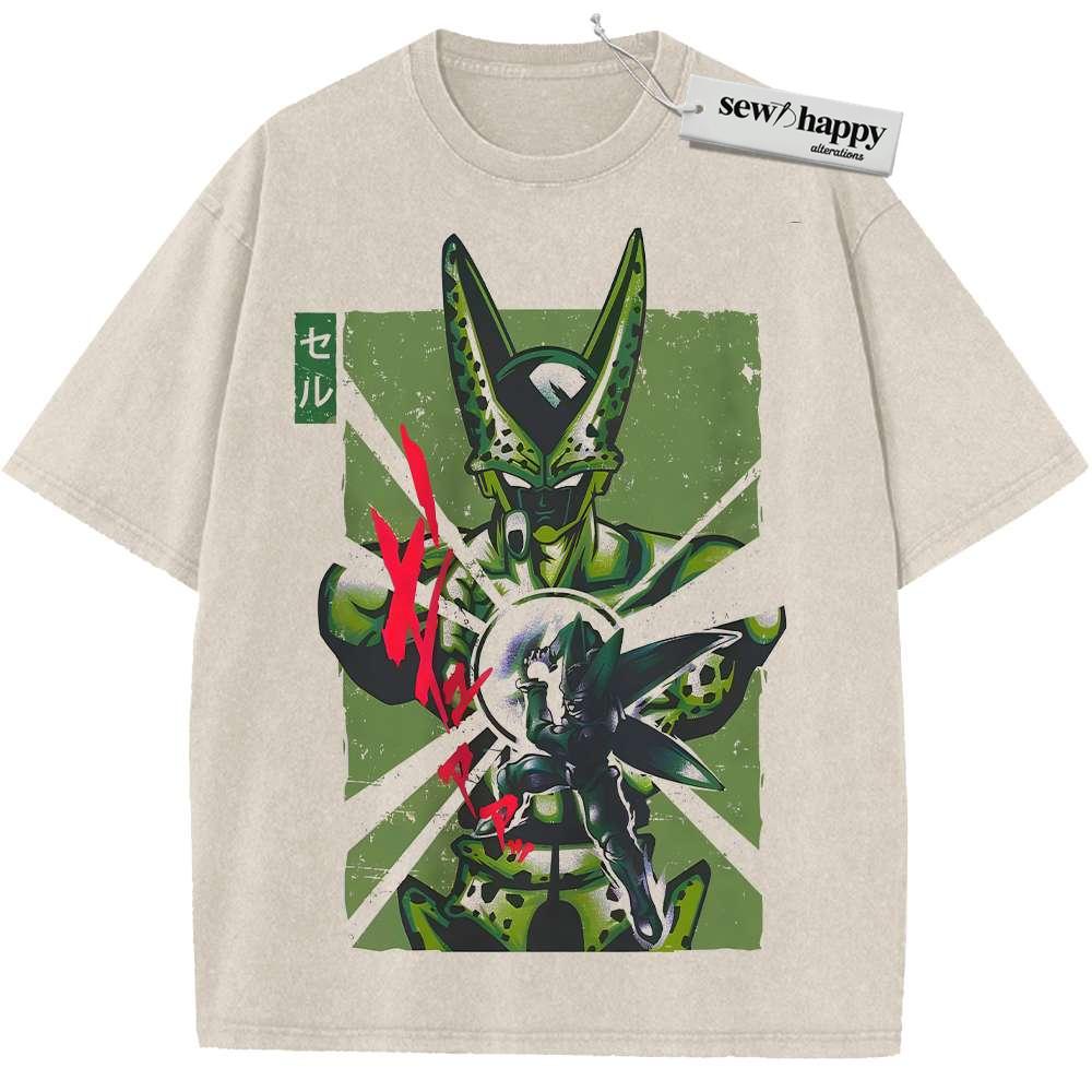 Wash Tee Perfect Cell Shirt, Dragon Ball Z Shirt, DBZ Shirt, Anime Shirt, Vintage T-Shirt