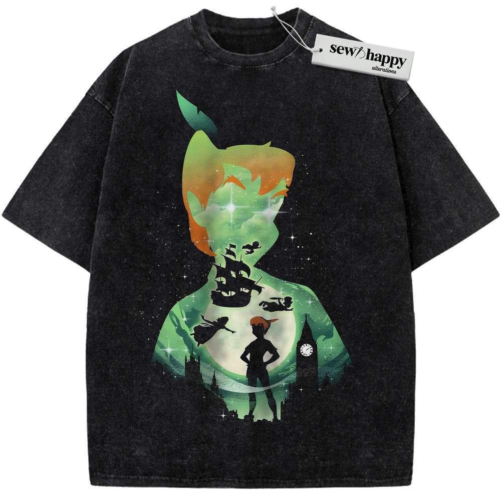 Wash Tee Peter Pan Shirt, Animated Shirt, Vintage T-Shirt