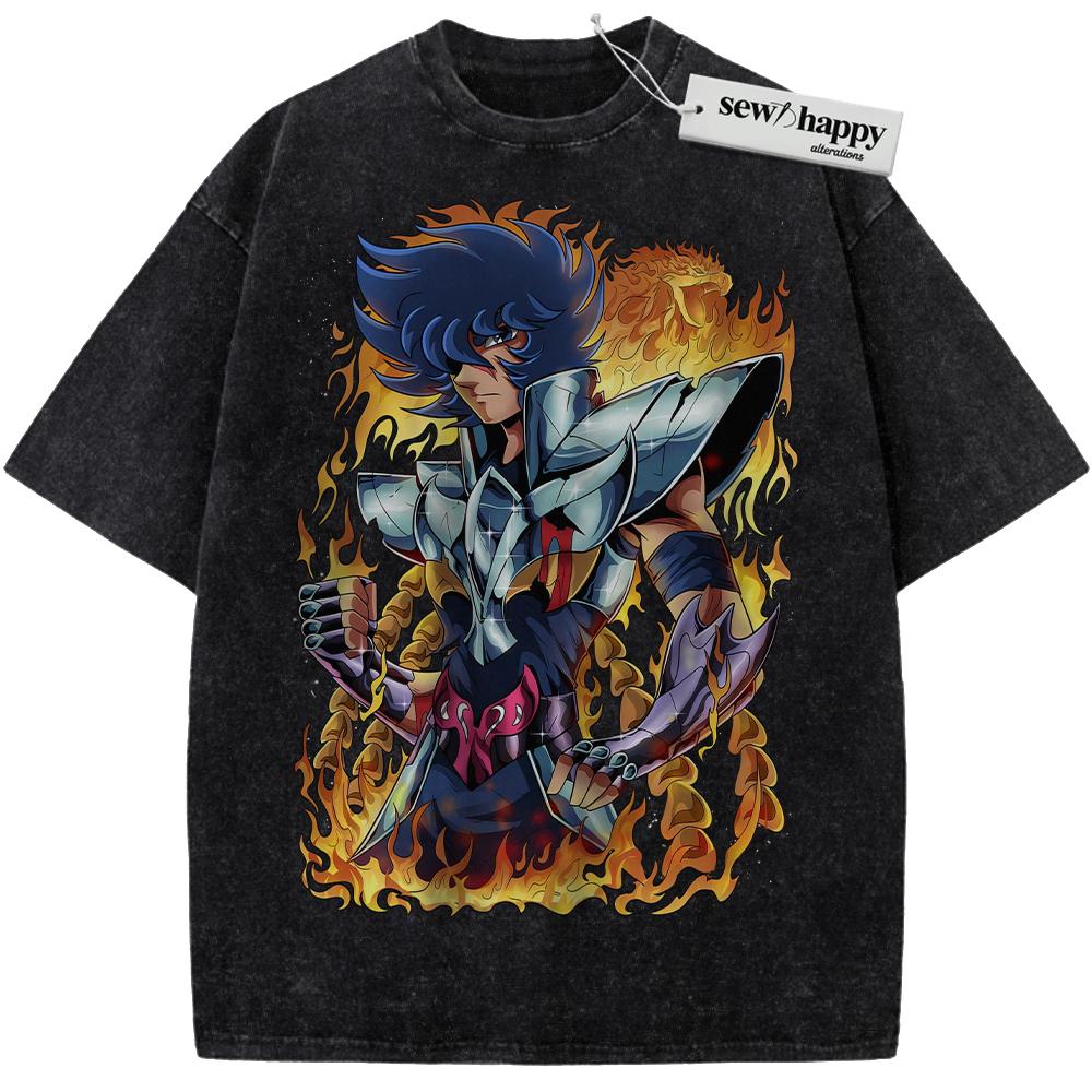 Wash Tee Phoenix Ikki Shirt, Saint Seiya Shirt, Anime Shirt, Vintage Tee
