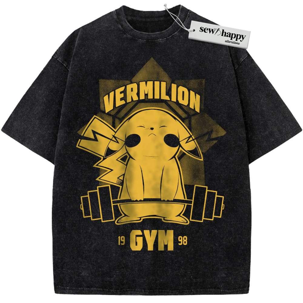 Wash Tee Pikachu Shirt, Pokemon shirt, Anime Shirt, Vintage T-Shirt Wash Tee Pikachu Shirt, Pokemon shirt, Anime Shirt, Vintage T-Shirt - Image 1