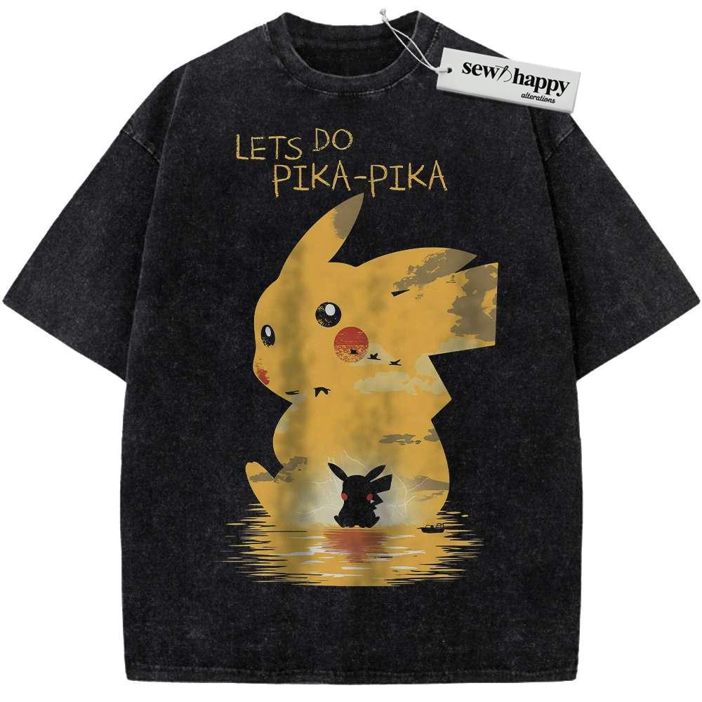 Wash Tee Pikachu Shirt, Pokemon shirt, Anime Shirt, Vintage Tee Wash Tee Pikachu Shirt, Pokemon shirt, Anime Shirt, Vintage Tee - Image 1
