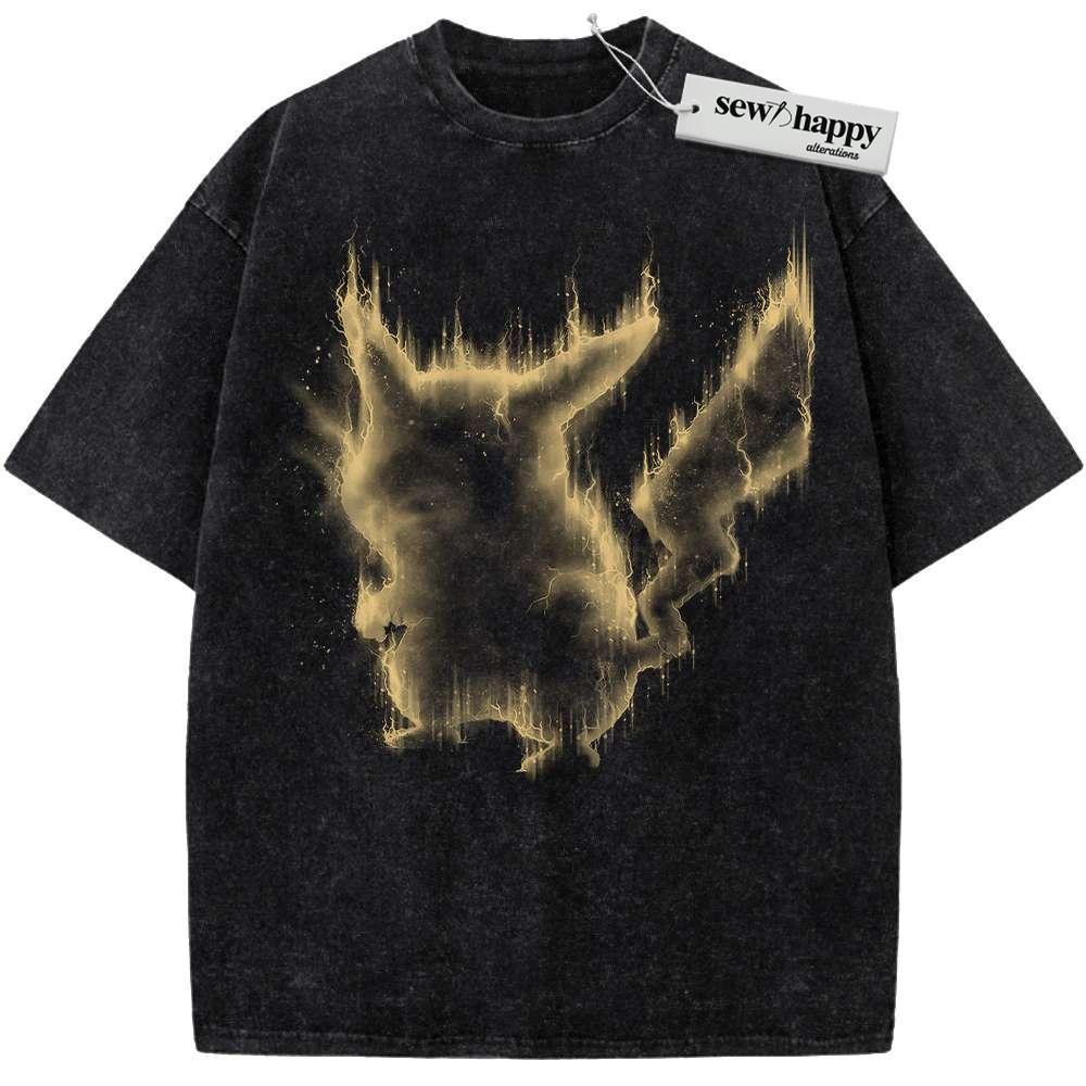Wash Tee Pikachu Shirt, Pokemon shirt, Anime Shirt, Vintage Tee