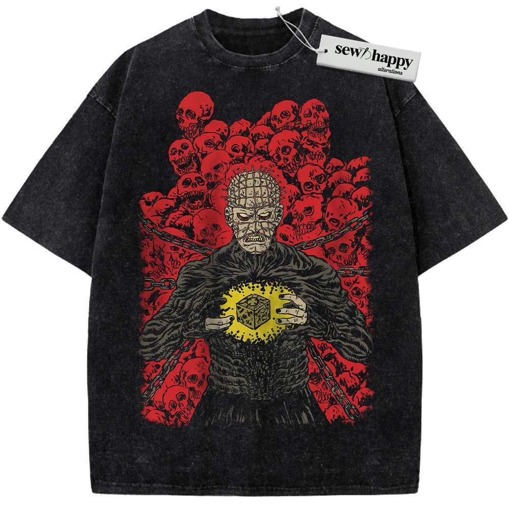 Wash Tee Pinhead Shirt, Hellraiser Shirt, Halloween Shirt, Horror Shirt, Vintage T-Shirt