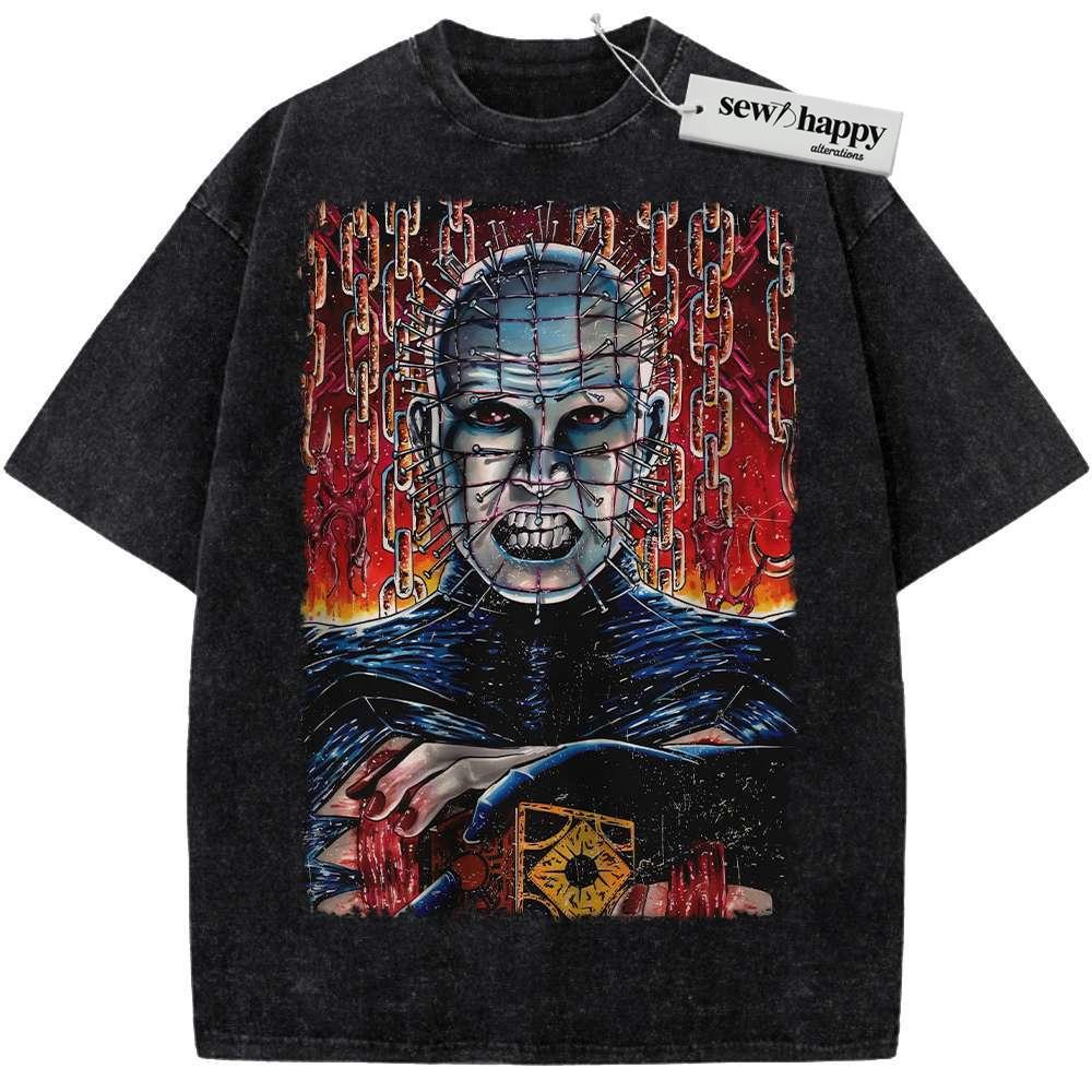 Wash Tee Pinhead Shirt, Hellraiser Shirt, Horror Movie Shirt, Vintage Tee