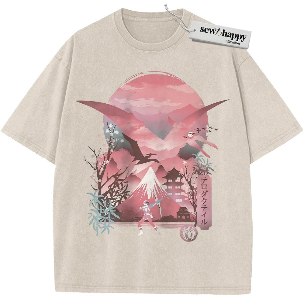 Wash Tee Pink Ranger Shirt, Power Rangers Shirt, Animated Shirt, Vintage Tee