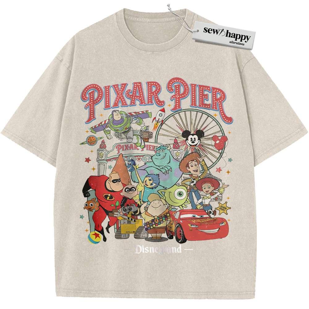 Wash Tee Pixar x Disney Shirt, Cartoon Shirt, Vintage T-Shirt