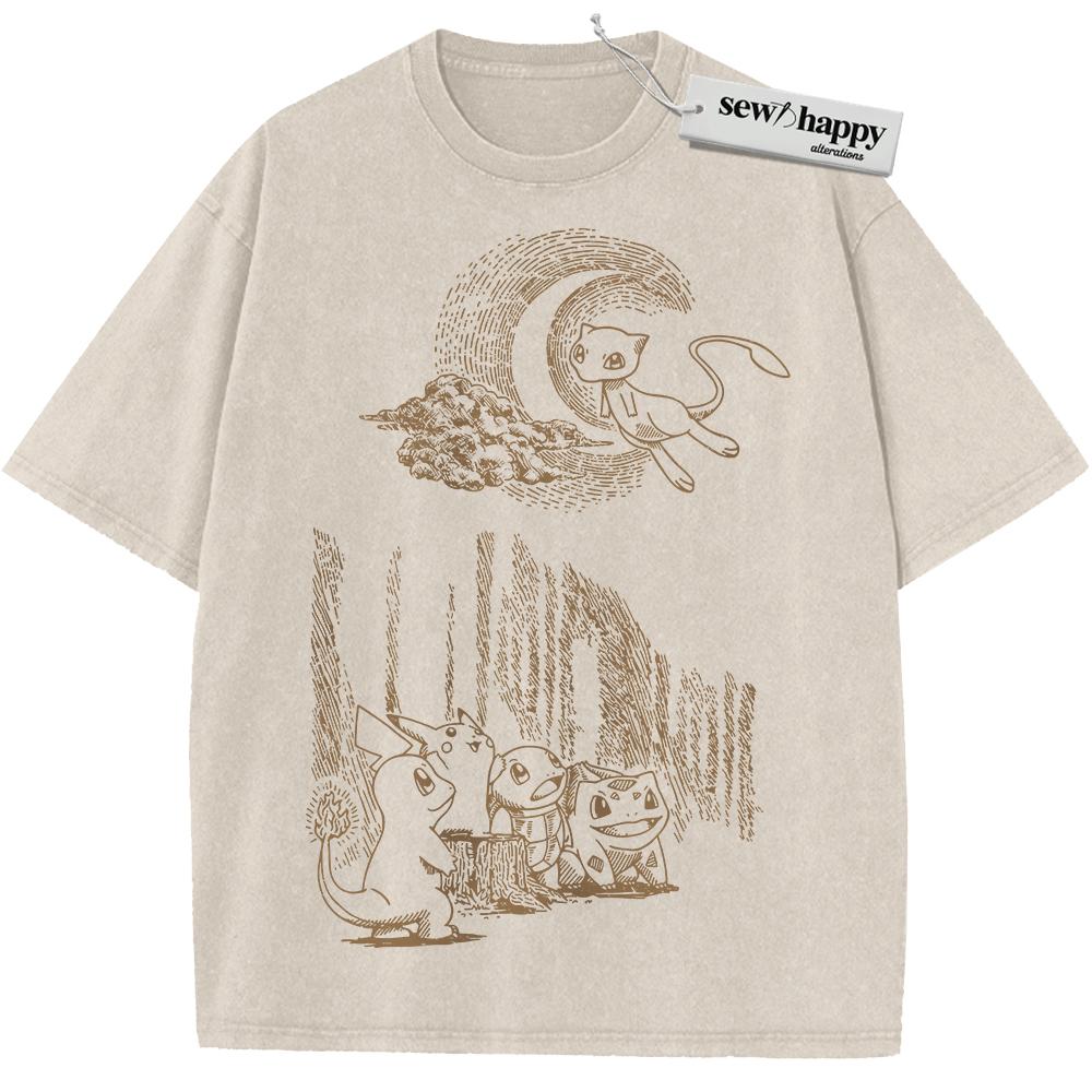 Wash Tee Pokemon Shirt, Anime Shirt, Vintage T-Shirt Wash Tee Pokemon Shirt, Anime Shirt, Vintage T-Shirt - Image 1