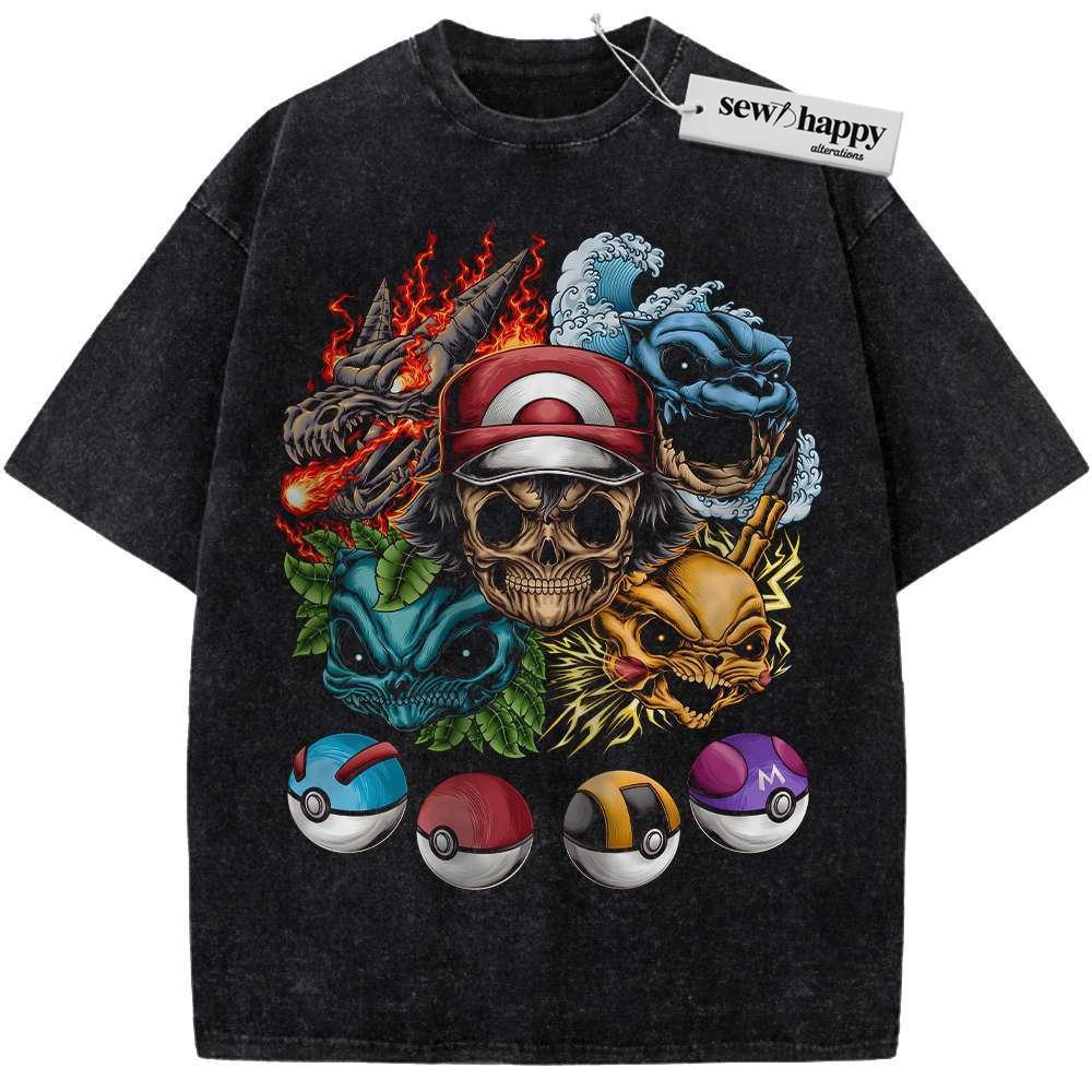 Wash Tee Pokemon shirt, Anime Shirt, Vintage T-Shirt