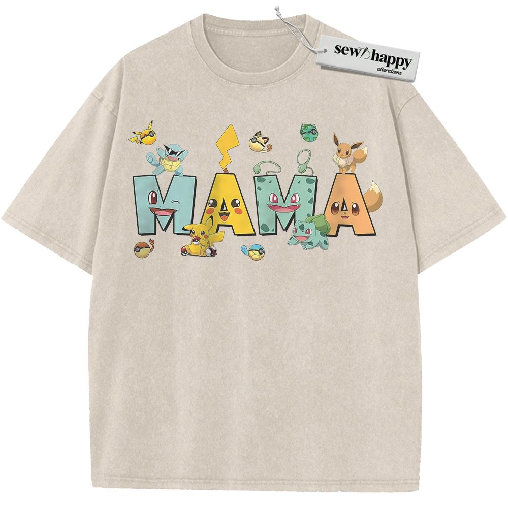 Wash Tee Pokemon Shirt, Mother's Day Shirt, Anime Shirt, Vintage T-Shirt