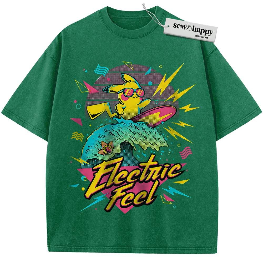 Wash Tee Pokemon shirt, Pikachu Shirt, Anime Shirt, Vintage Tee