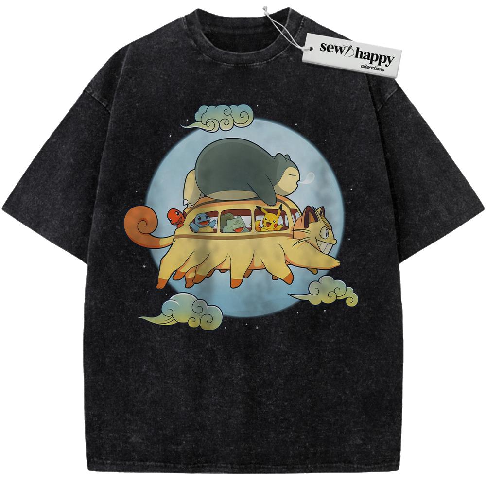 Wash Tee Pokemon Shirt, PKM Shirt, Anime Shirt, Vintage Tee