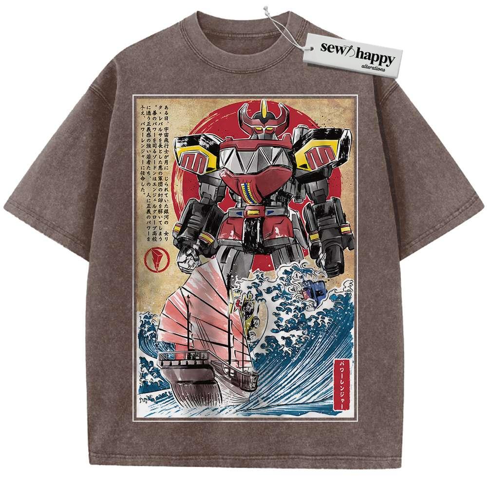 Wash Tee Power Ranger Shirt, Animated Shirt, Vintage Tee