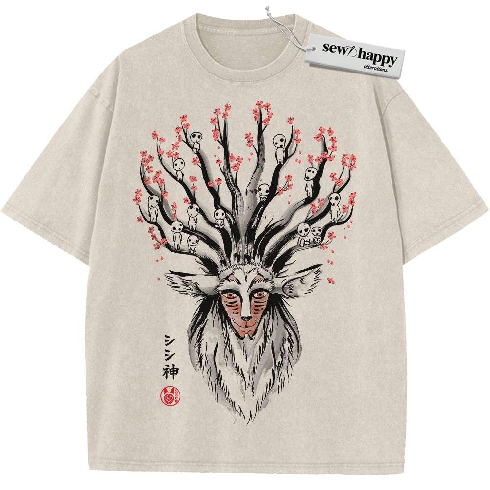 Wash Tee Princess Mononoke Shirt, Studio Ghibli Shirt, Anime Shirt, Vintage Tee