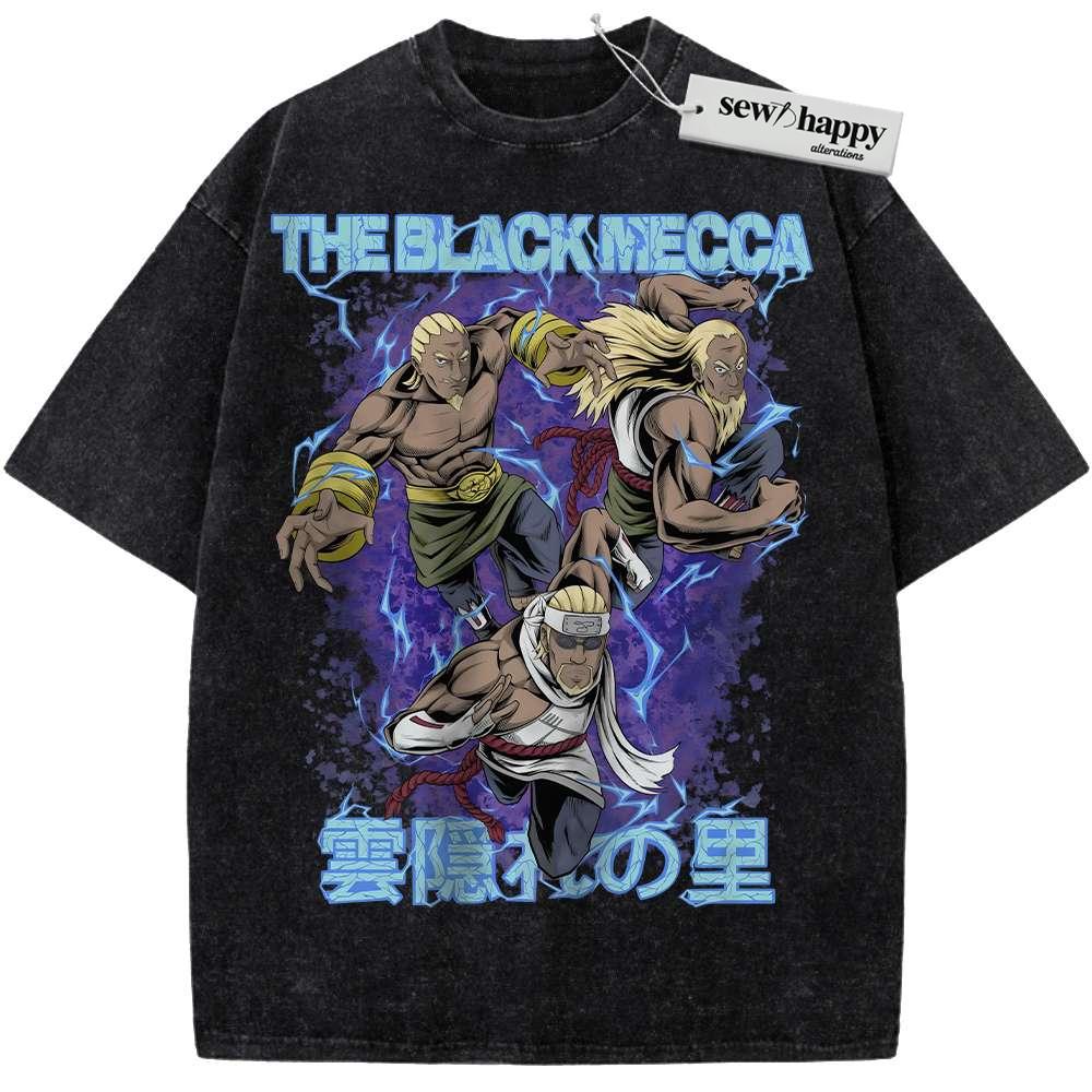 Wash Tee Raikage Shirt, Naruto Shirt, Anime Shirt, Vintage T-Shirt