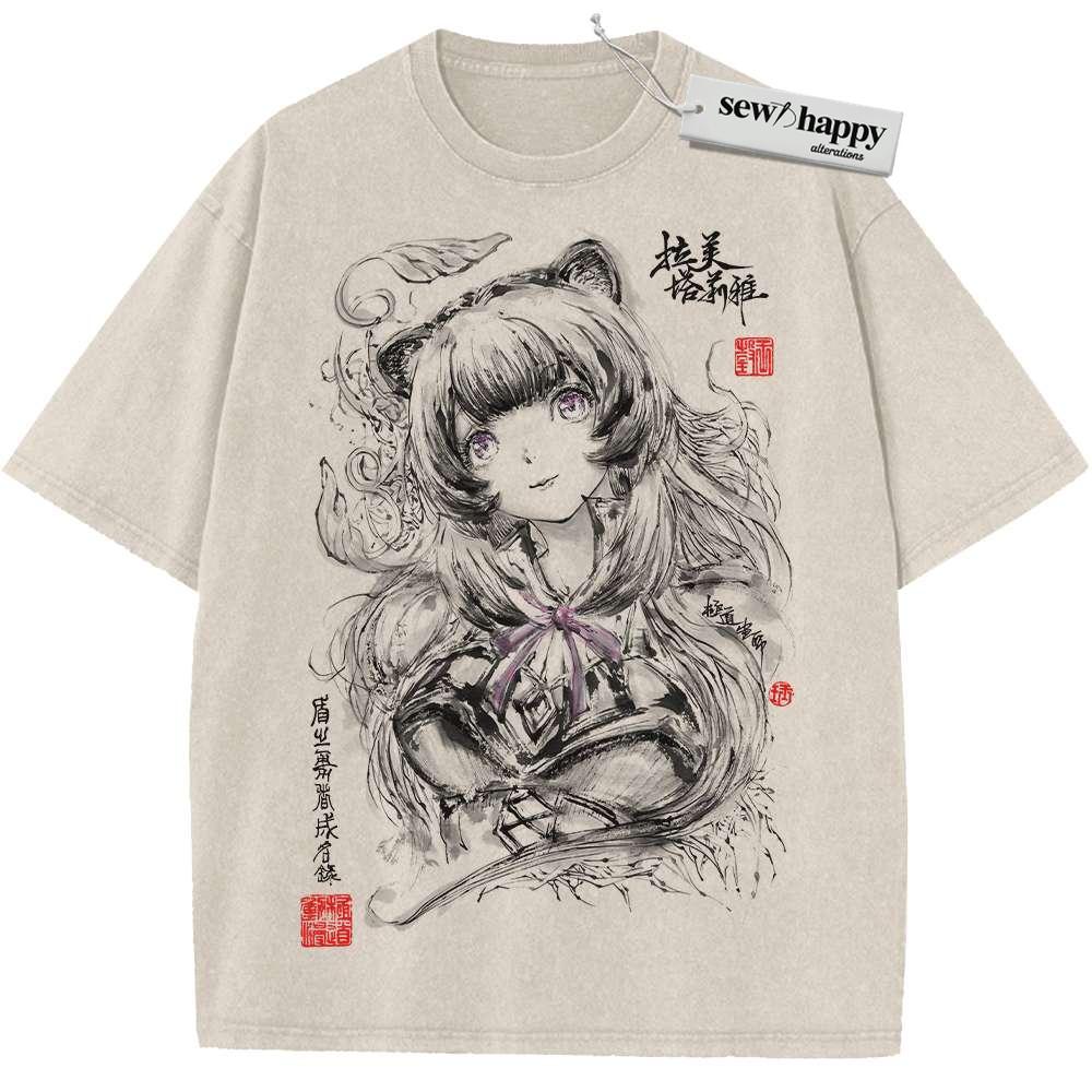 Wash Tee Raphtalia Shirt, The Rising of The Shield Hero Shirt, Anime Shirt, Vintage Tee