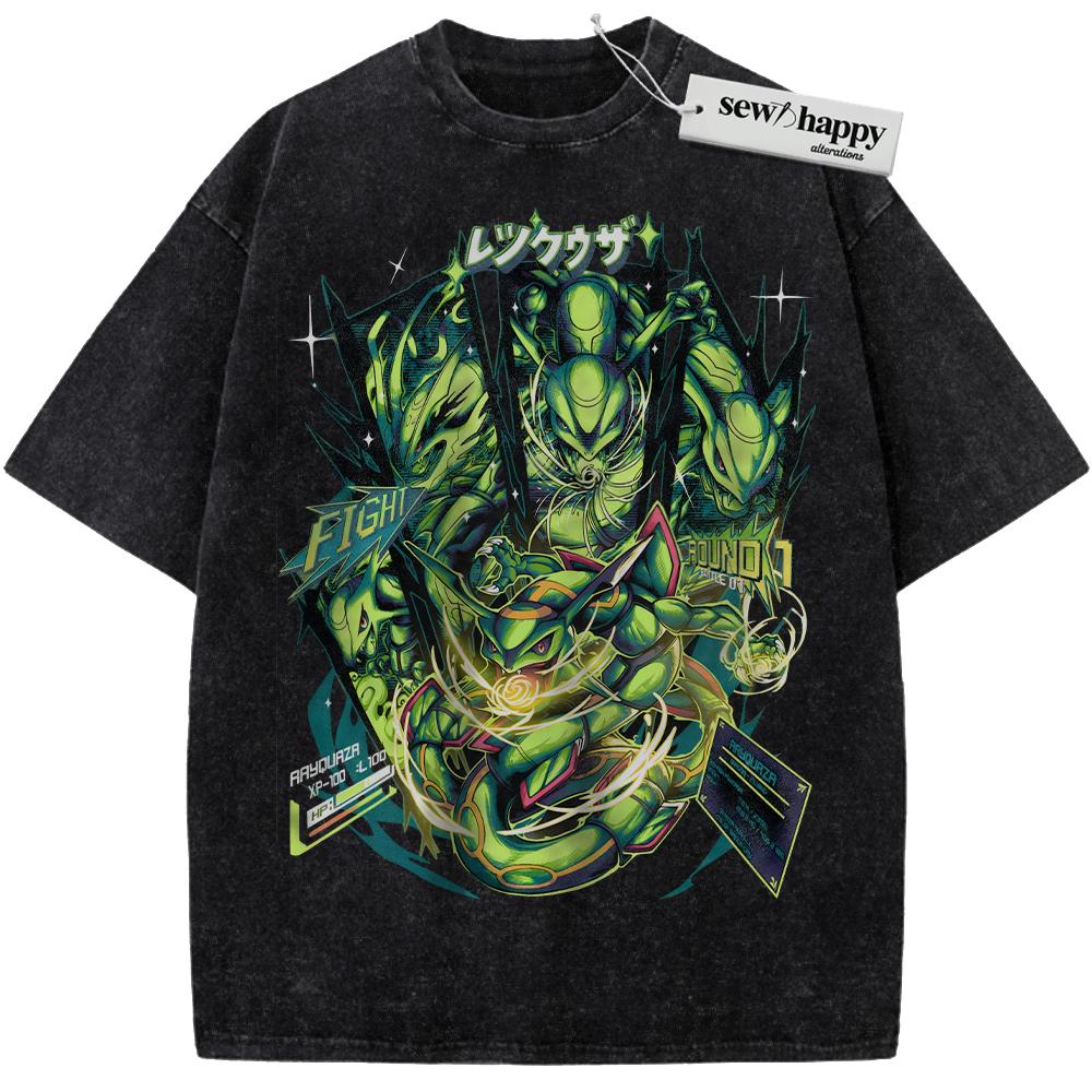 Wash Tee Rayquaza Shirt, Pokemon shirt, Anime Shirt, Vintage T-Shirt Wash Tee Rayquaza Shirt, Pokemon shirt, Anime Shirt, Vintage T-Shirt - Image 1
