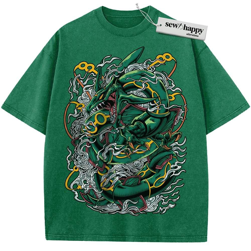 Wash Tee Rayquaza Shirt, Pokemon shirt, Anime Shirt, Vintage T-Shirt Wash Tee Rayquaza Shirt, Pokemon shirt, Anime Shirt, Vintage T-Shirt - Image 1