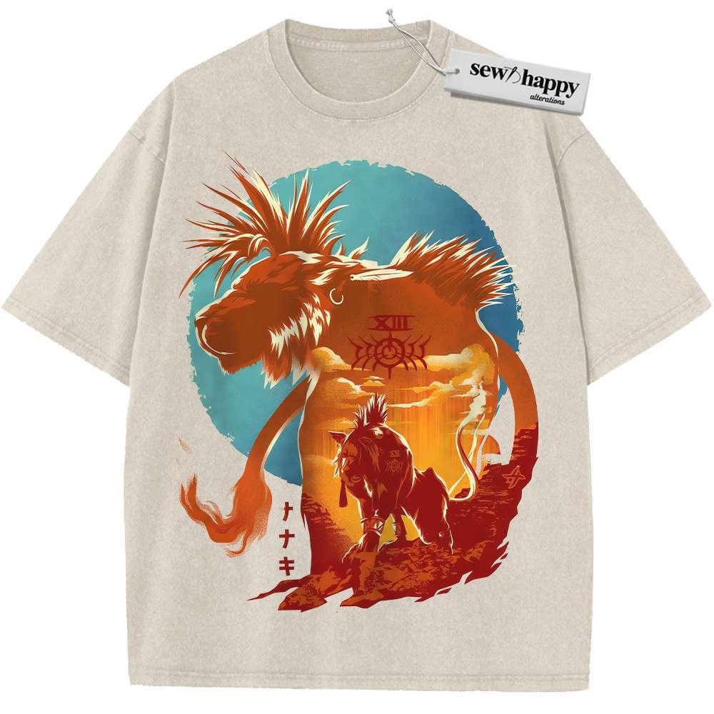Wash Tee Red XIII Shirt, Final Fantasy Shirt, Game Shirt, Vintage Tee